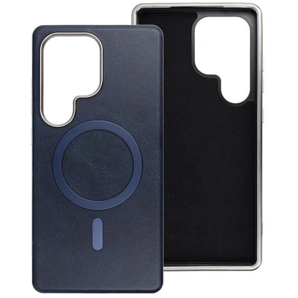 Θήκη GENTLEMAN MAG COVER συμβατή με MagSafe για SAMSUNG S25 ULTRA μπλε