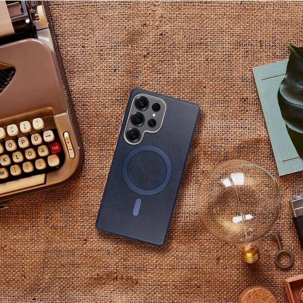 Θήκη GENTLEMAN MAG COVER συμβατή με MagSafe για SAMSUNG S25 ULTRA μπλε
