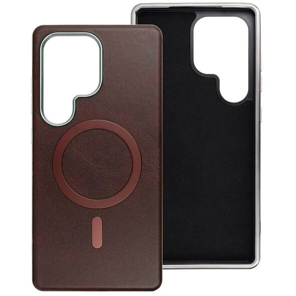 Θήκη GENTLEMAN MAG COVER συμβατή με MagSafe για SAMSUNG A36 καφέ