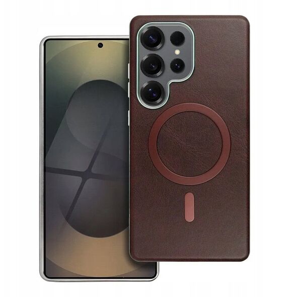 Θήκη GENTLEMAN MAG COVER συμβατή με MagSafe για SAMSUNG A56 καφέ