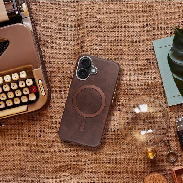 Θήκη GENTLEMAN MAG COVER συμβατή με MagSafe για IPHONE 15 PRO MAX καφέ