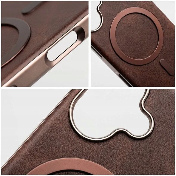 Θήκη GENTLEMAN MAG COVER συμβατή με MagSafe για IPHONE 14 PRO MAX καφέ