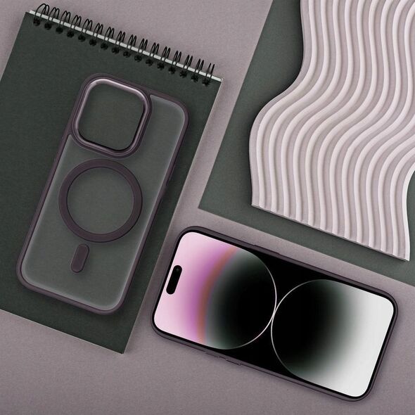 Θήκη MATTE MAG COVER συμβατή με MagSafe για SAMSUNG S25 μωβ
