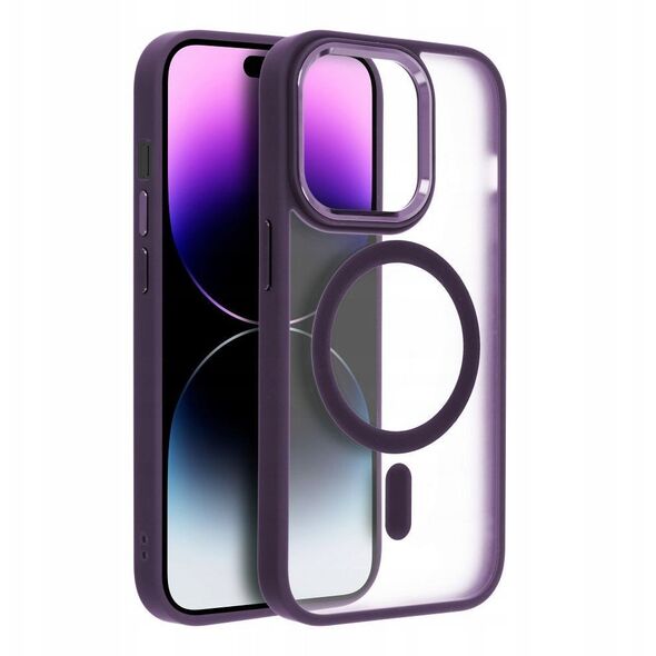 Θήκη MATTE MAG COVER συμβατή με MagSafe για SAMSUNG S25 μωβ