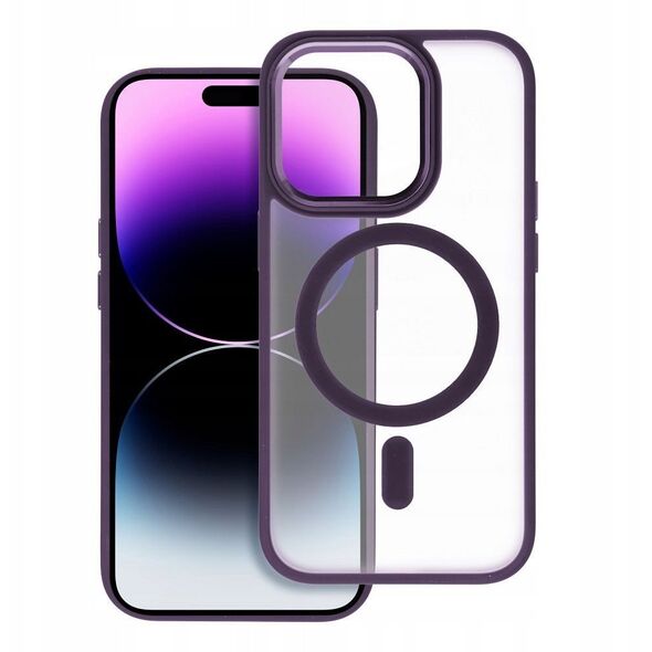 Θήκη MATTE MAG COVER συμβατή με MagSafe για SAMSUNG S25 μωβ