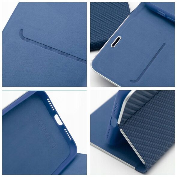 Θήκη LUNA Book Carbon για SAMSUNG S25 Ultra μπλε