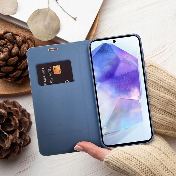 Θήκη LUNA Book Carbon για SAMSUNG S25 Ultra μπλε