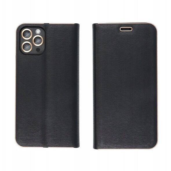 Θήκη LUNA Book Gold για SAMSUNG S25 μαύρο