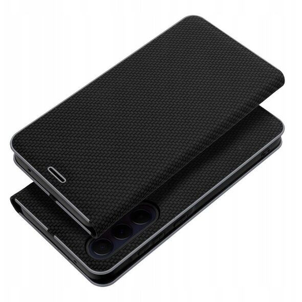 Θήκη LUNA Book Carbon για SAMSUNG S25 Plus μαύρο