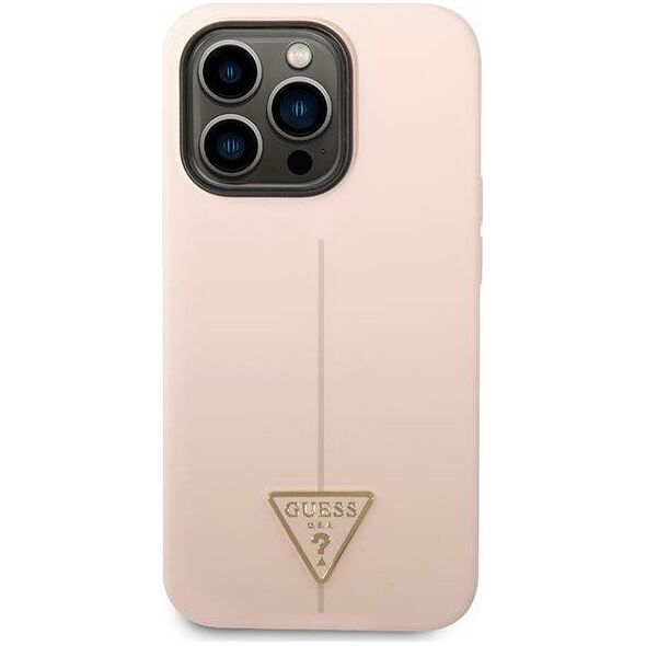 Guess Guess Silicone Triangle Logo - Etui iPhone 14 Pro Max (różowy)