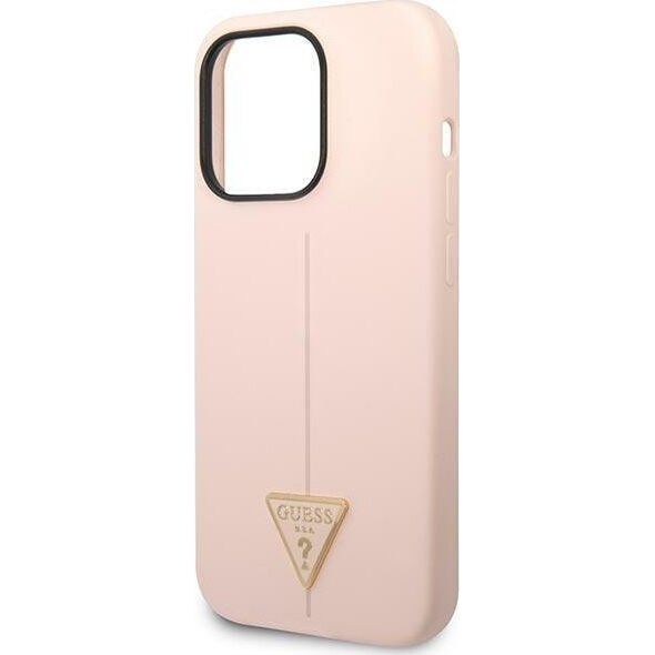 Guess Guess Silicone Triangle Logo - Etui iPhone 14 Pro Max (różowy)