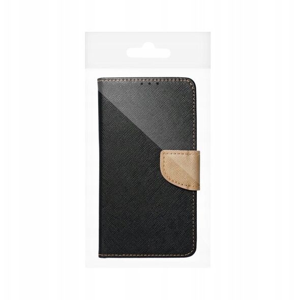 Θήκη FANCY Book για SAMSUNG S25 Ultra μαύρο χρυσό