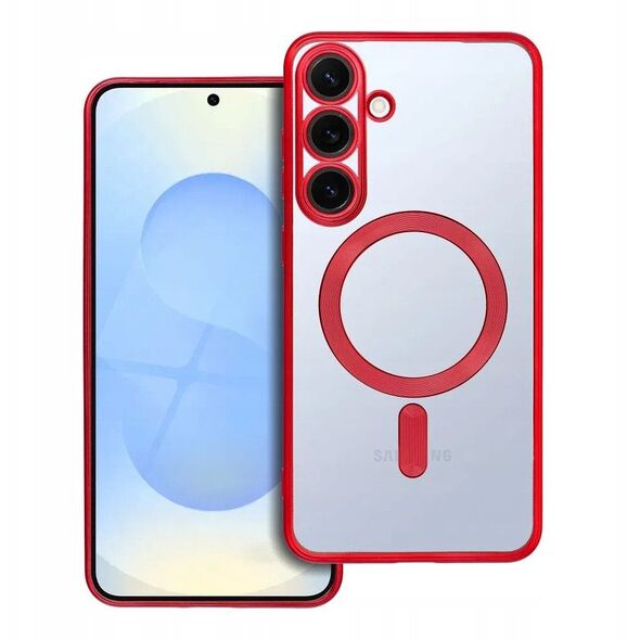 Θήκη ELECTRO MAG COVER συμβατή με MagSafe για SAMSUNG S25 Plus κόκκινο