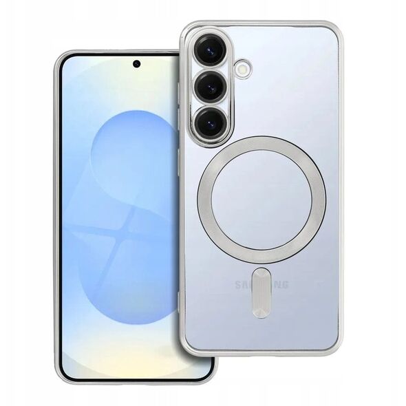 Θήκη ELECTRO MAG COVER συμβατή με MagSafe για SAMSUNG S25 ασημί