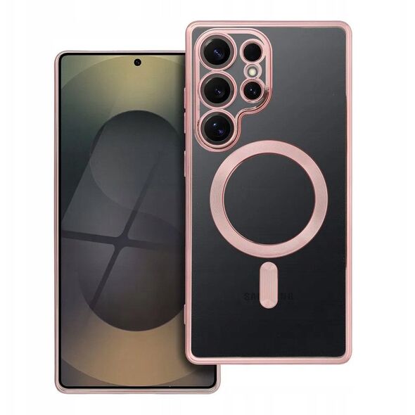 Θήκη ELECTRO MAG COVER συμβατή με MagSafe για SAMSUNG S25 Ultra ροζ χρυσό