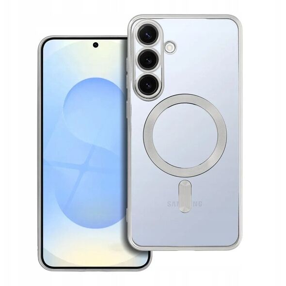 Θήκη ELECTRO MAG COVER συμβατή με MagSafe για SAMSUNG S25 Plus ασημί