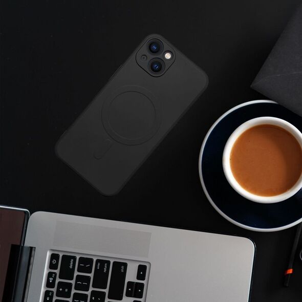 Θήκη SILICONE MAG COVER συμβατή με MagSafe για SAMSUNG S25 Ultra μαύρο