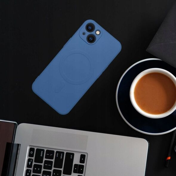 Θήκη σιλικόνης MAG COVER συμβατή με MagSafe για SAMSUNG S25 Ultra μπλε