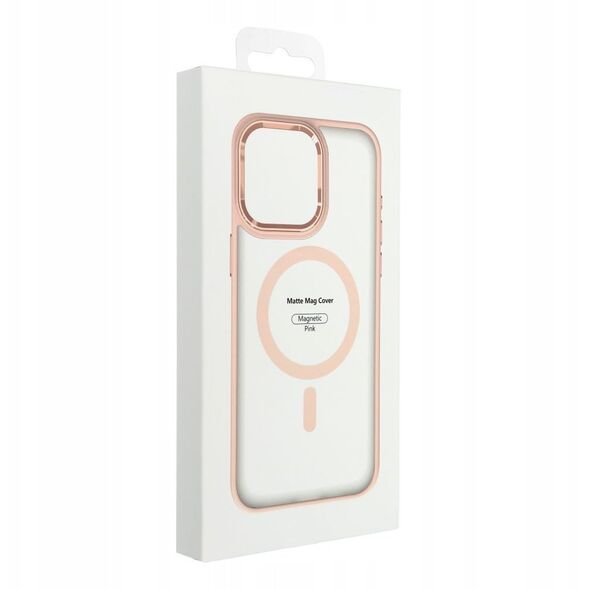Θήκη MATTE MAG COVER συμβατή με MagSafe για SAMSUNG S25 ροζ