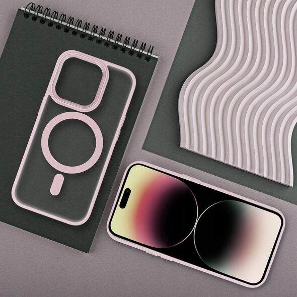 Θήκη MATTE MAG COVER συμβατή με MagSafe για SAMSUNG S25 ροζ