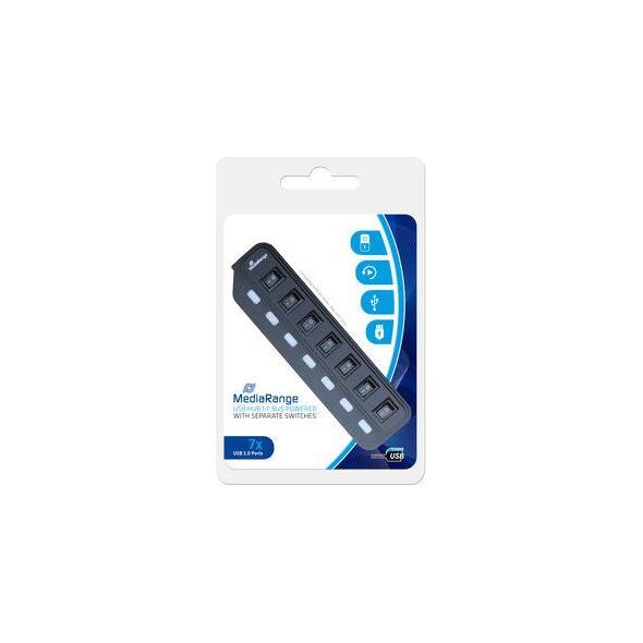 HUB USB MediaRange 7x USB-A 2.0 (MRCS504)