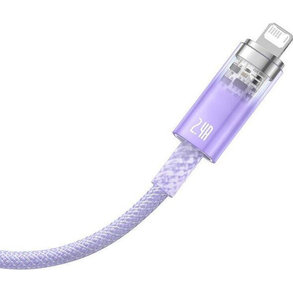 Kabel USB Baseus USB-A - Lightning 1 m Fioletowy (CATS010005)