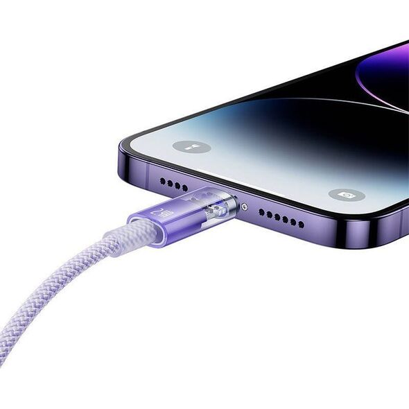 Kabel USB Baseus USB-A - Lightning 1 m Fioletowy (CATS010005)