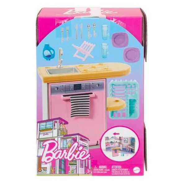 Mattel Barbie Mebelek + dekoracje, Szykowanie się przy toaletce (HJV32)