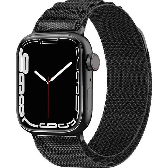 Hurtel Pasek ze stalową sprzączką Alpine do Apple Watch 42/44/45/49 mm - czarny