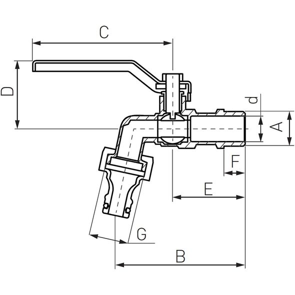 Ferro Zawór kulowy czerpalny 3/4" (KCP2)