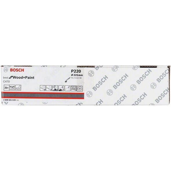 Bosch Papier ścierny C470 z otworami granulacja 220 25szt. (2608621039)