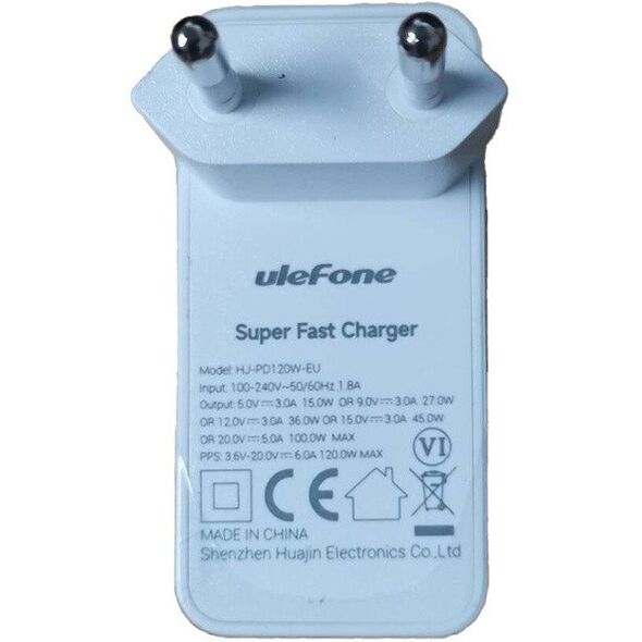 Φορτιστής Ulefone 120W, 20V, 6A (λευκό)