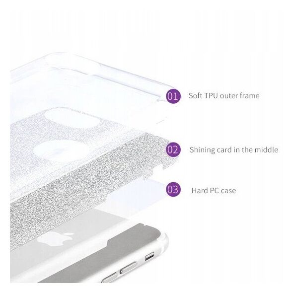 ΘΗΚΗ GLITTER SAMSUNG A55 5G ΚΑΛΥΜΜΑ ΑΣΗΜΕΝΙΟ ΠΛΑΤΗ BLING GLITTER BACK CASE