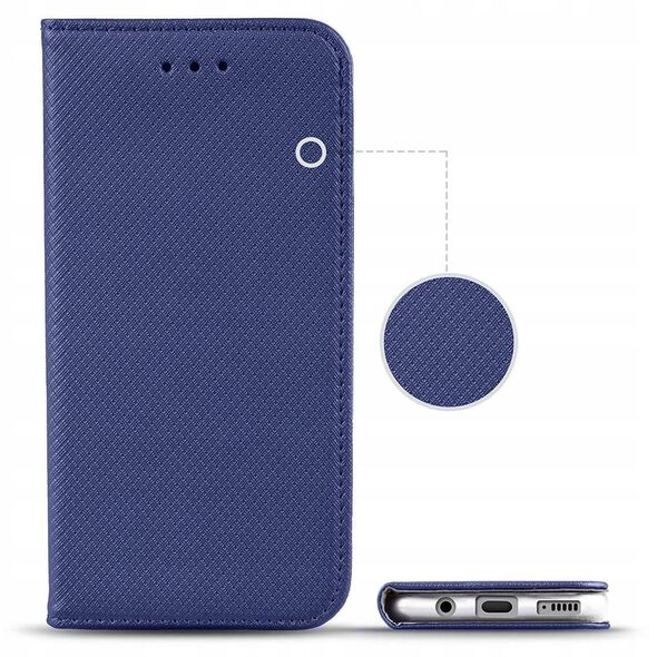 Θήκη βιβλίου KABURA LUNA CARBON MAGNETO για SAMSUNG S24 FE μπλε