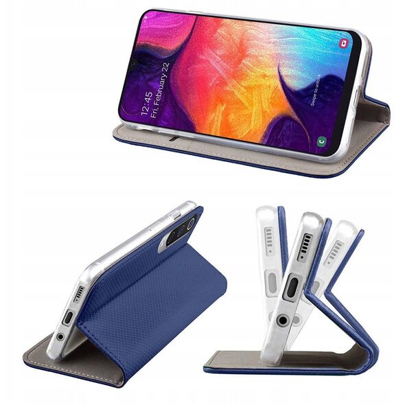 Θήκη βιβλίου KABURA LUNA CARBON MAGNETO για SAMSUNG S24 FE μπλε