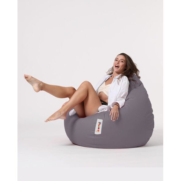 BEANBAG HANAH HOME PREMIUMXXL ΣΚΟΥΡΟ ΓΚΡΙ