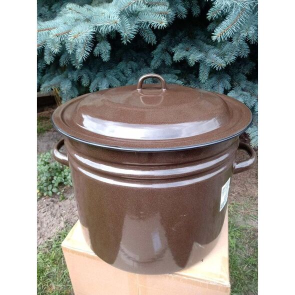 Σμάλτο κατσαρόλα, καφέ, 40 L