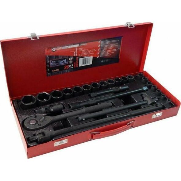 Sourcing FORCEKRAFT IMPACT WRENCH SET 26 pcs. 1/2" 6 ANGLE (8-32mm)
