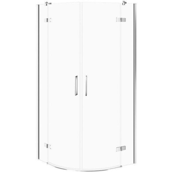 ΗΜΙΚΥΚΛΙΚΗ ΚΑΜΠΙΝΑ ΝΤΟΥΖΙΕΡΑΣ CITY CHROM 80X80X195 ΔΙΑΦΑΝΕΣ ΓΥΑΛΙ