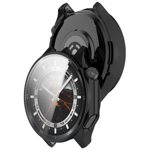 Etui z osłoną ekranu Bizon Case Watch Felipe do OnePlus Watch 3 / Oppo Watch X2 czarne