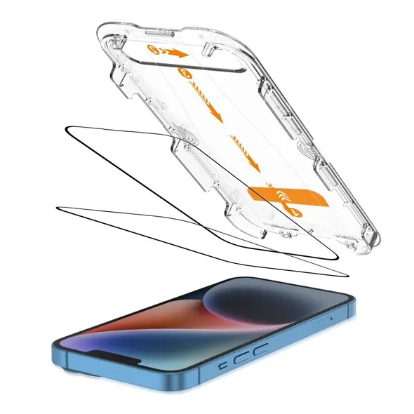 Szkło hartowane Tech-Protect Quick Set+ Apple iPhone 13 / 13 Pro / 14 / 16e Black [2 PACK]