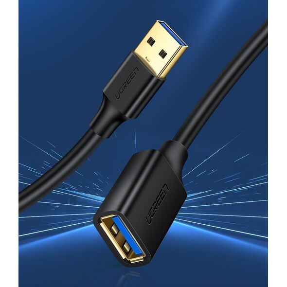 Kabel przedłużacz UGREEN US129 USB-A 3.0/USB-A 3.0 2m czarny