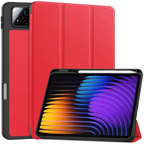 Etui z klapką Bizon Case Tab Lizard do Xiaomi Pad 7 / 7 Pro czerwone