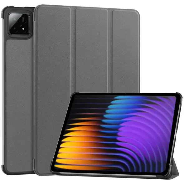 Etui z klapką Bizon Case Tab Croc do Xiaomi Pad 7 / 7 Pro szare