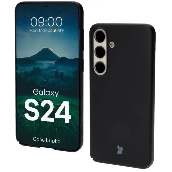 Etui Bizon Case Łupka do Samsung Galaxy S24 czarne