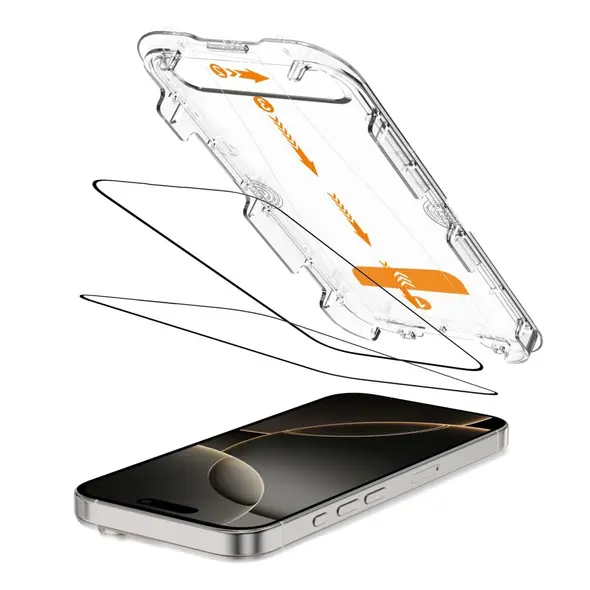 Szkło hartowane Tech-Protect Quick Set+ Apple iPhone 16 Pro Max Black [2 PACK]