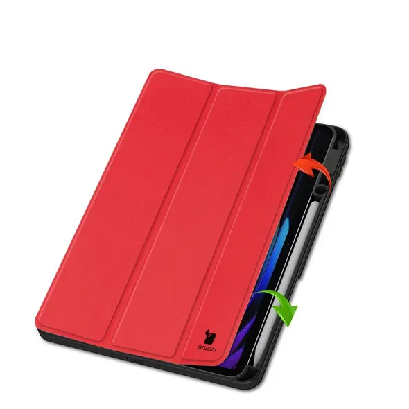 Etui z klapką Bizon Case Tab Lizard do Xiaomi Pad 7 / 7 Pro czerwone