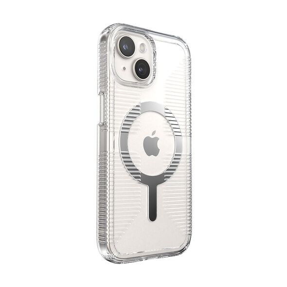 Etui Speck Gemshell Grip MagSafe Apple iPhone 15 (Clear/Chrome Finish)