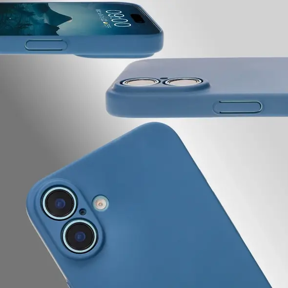 Etui Bizon Case Łupka do Apple iPhone 16 Plus niebieskie