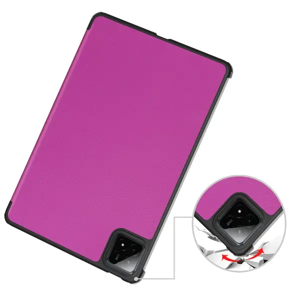 Etui z klapką Bizon Case Tab Croc do Xiaomi Pad 7 / 7 Pro fioletowe